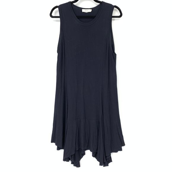A.L.C. Dress Women's Sz Small High Low Tank Flared Hem Sleeveless Navy Blue - Picture 1 of 6